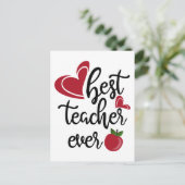 Carte Postale Meilleur enseignant de typographie (Debout devant)