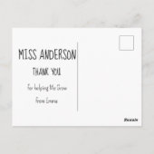 Carte Postale Meilleur Enseignant Jamais Manchot d'Hiver Design (Dos)