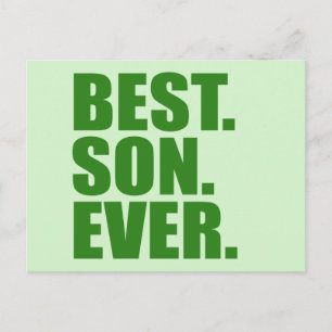 Carte Postale Meilleur. Fils. Jamais. (vert)
