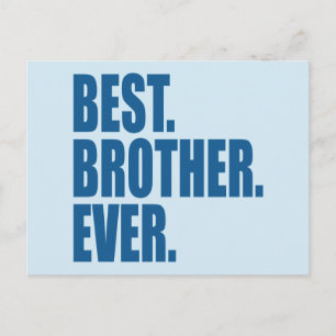Carte Postale Meilleur. Frère. Jamais. (bleu)