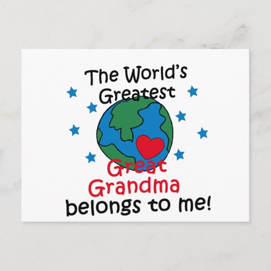 Carte Postale Meilleur grand-mère appartient à moi (Devant)
