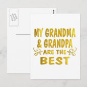 Carte Postale Meilleur grand-mère et grand-père (Devant / Derrière)