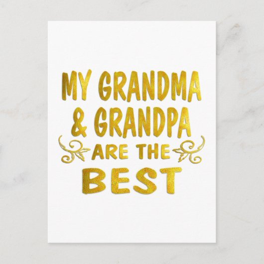 Carte Postale Meilleur grand-mère et grand-père (Devant)