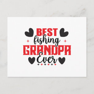 Carte Postale Meilleur Grand-père de pêche Jour des pères Pêcheu