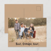 Carte Postale Meilleur Grand-Père Photo (Devant / Derrière)