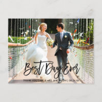 Meilleur Jour Jamais Écriture Mariage Merci B