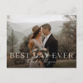 Carte postale Meilleur jour jamais Mariage Merci (Devant)