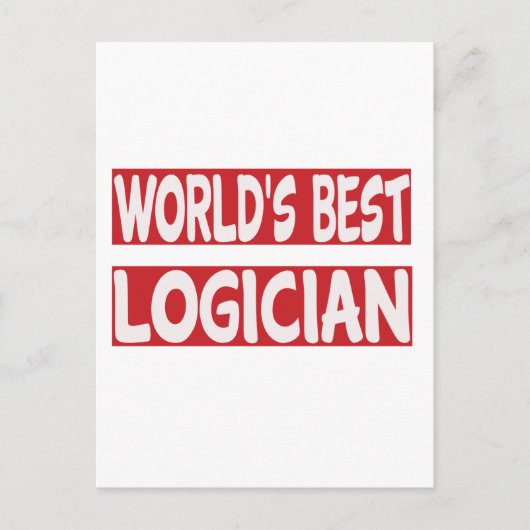 Carte Postale Meilleur Logicien du monde. (Devant)