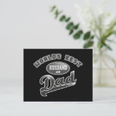 Carte Postale Meilleur mari et papa du monde (Debout devant)