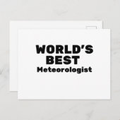 Carte Postale Meilleur météorologue du monde (Devant / Derrière)