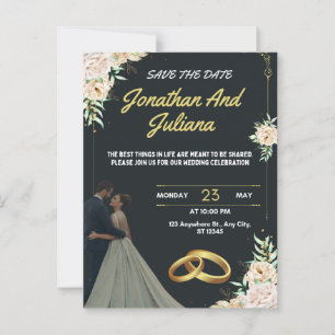 Carte Postale Meilleur modèle de faire-part de mariage que vous