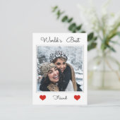 Carte Postale Meilleur modèle de texte photo simple pour ami au (Debout devant)