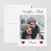 Carte Postale Meilleur modèle de texte photo simple pour ami au (Devant / Derrière)