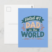 Carte Postale Meilleur Papa (Devant / Derrière)