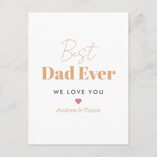 Carte Postale Meilleur papa (Devant)