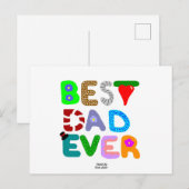 Carte postale Meilleur papa (Devant / Derrière)