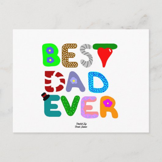 Carte postale Meilleur papa (Devant)