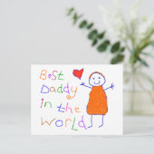 Carte Postale Meilleur papa au monde (Debout devant)