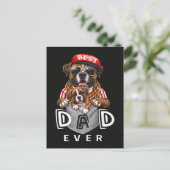 Carte Postale Meilleur Papa Boxer Ever (Debout devant)
