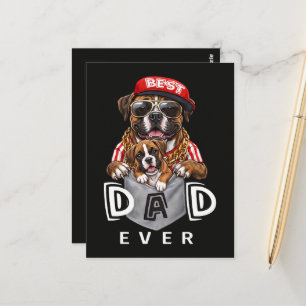 Carte Postale Meilleur Papa Boxer Ever