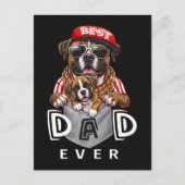Carte Postale Meilleur Papa Boxer Ever (Devant)