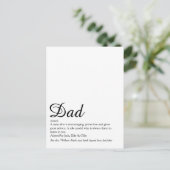 Carte Postale Meilleur Papa, Daddy, Définition de Père Script (Debout devant)