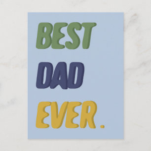 Carte Postale Meilleur Papa de Tous Les Temps Bonne Fête des Pèr