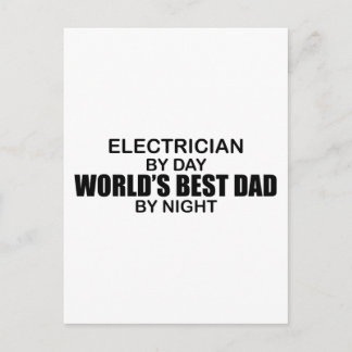 Carte Postale Meilleur papa du monde - Electricien