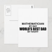 Carte Postale Meilleur papa du monde - Mathématicien (Devant / Derrière)