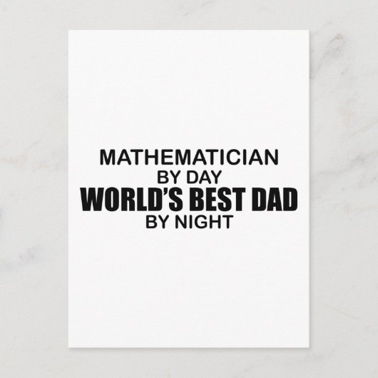 Carte Postale Meilleur papa du monde - Mathématicien (Devant)