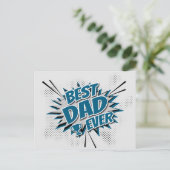 Carte Postale Meilleur papa jamais (Debout devant)