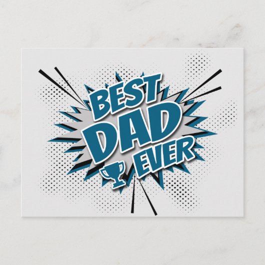 Carte Postale Meilleur papa jamais (Devant)