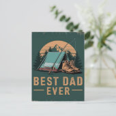 Carte Postale Meilleur Papa Jamais Conception Camping (Debout devant)