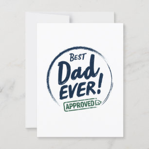 Carte Postale Meilleur papa jamais, Conception de texte approuvé