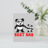 Carte Postale Meilleur papa Panda (Debout devant)