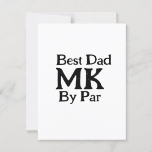 Carte Postale Meilleur papa par monogramme fête des pères rusti