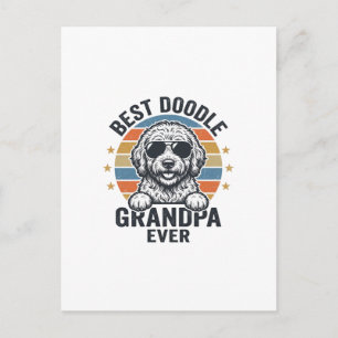 Carte Postale Meilleur Papi Doodle de tous les temps Design de c