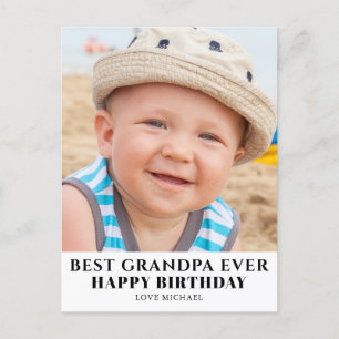 Carte Postale Meilleur papy Photo Anniversaire