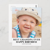 Carte Postale Meilleur papy Photo Anniversaire (Devant / Derrière)