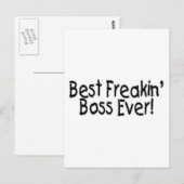 Carte Postale Meilleur patron Freakin jamais (Devant / Derrière)