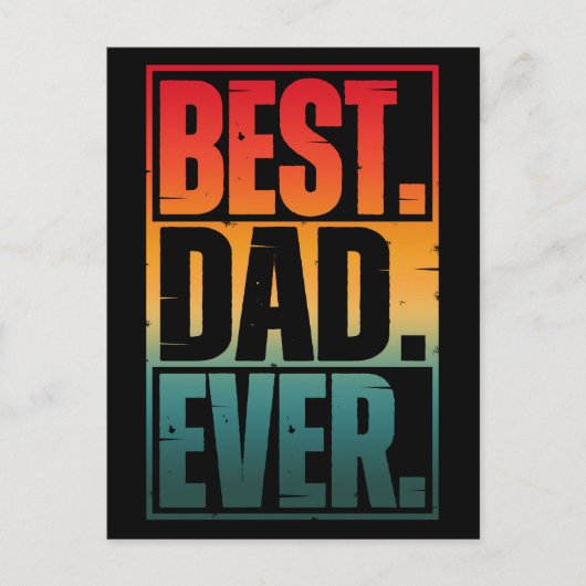 CARTE POSTALE MEILLEUR PÈRE TYPOGRAPHIE   (Devant)