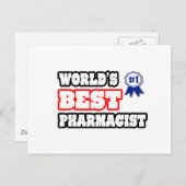 Carte Postale Meilleur pharmacien du monde (Devant / Derrière)