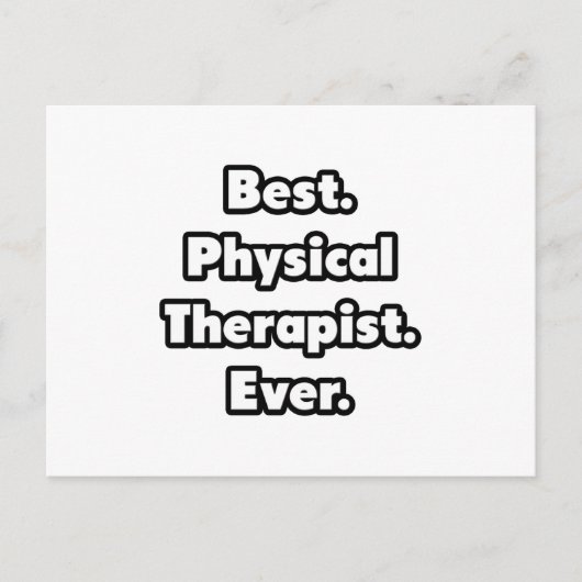 Carte Postale Meilleur. Physiothérapeute. Jamais. (Devant)