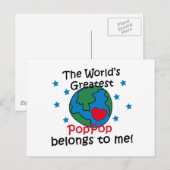 Carte Postale Meilleur PopPop m'appartient (Devant / Derrière)