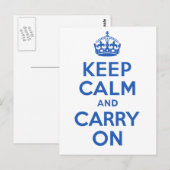 Carte Postale Meilleur Prix Conserver Le Calme Et Continuer Sur  (Devant / Derrière)