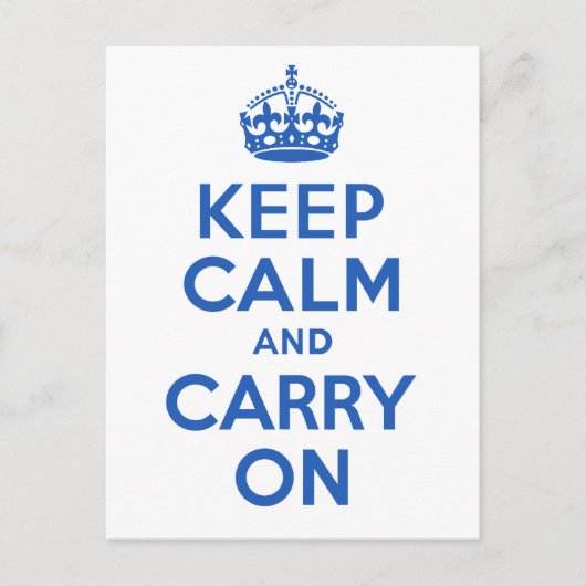 Carte Postale Meilleur Prix Conserver Le Calme Et Continuer Sur  (Devant)