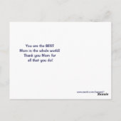 Carte Postale Meilleur prix de maman Rainbow Family (Dos)