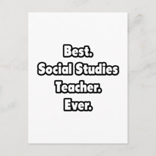 Carte Postale Meilleur. Professeur d'études sociales. Jamais.