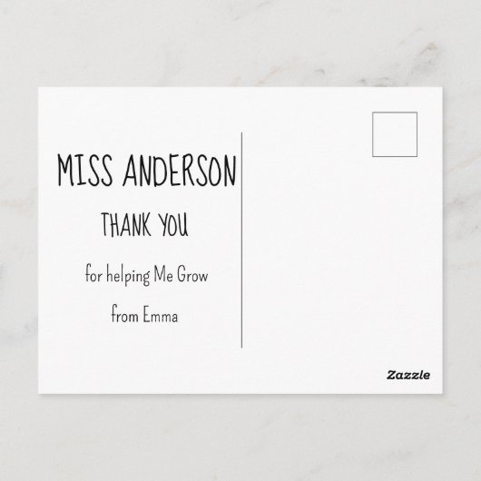 Carte Postale Meilleur Professeur Jamais Manchot d'Hiver Design (Dos)