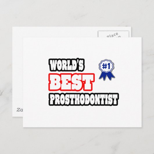 Carte Postale Meilleur prosthodontiste du monde (Devant / Derrière)